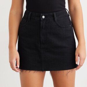 &denim mini skirt, black, size 10
